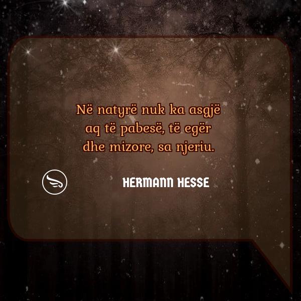 Hermann Hesse Ne natyre nuk ka asgje aq te pabese te eger dhe mizore sa njeriu